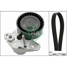 Set curea transmisie cu canel Multi-V-belt set with tensioner AUDI A1 A1 CITY CARVER A3 A4 B9 A5 Q2 Q3 SEAT ALHAMBRA AR VW BEETLE (5C1, 5C2), Hatchback, 04.2011 - 07.2019 INA 529 0159 10