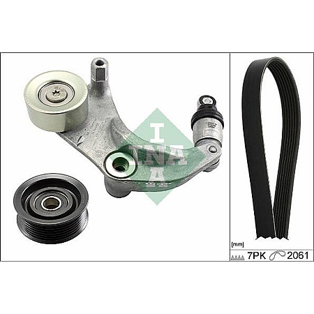 Set curea transmisie cu canel V-belts set with rollers HONDA ACCORD VIII CIVIC VIII CROSSROAD CR-V III FR-V 1.8-2.0 09. HONDA CR-V IV (RM_), Crossover, 01.2012 - INA 529 0153 10