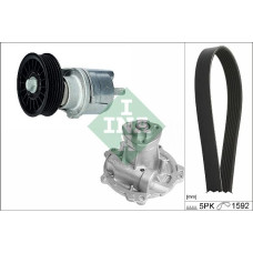 Pompa apa Set curea transmisie cu canel V-belts set with rollers AUDI A4 A6 VW PASSAT 1.9D-1.9DH 01.95-09.01 AUDI A6 II (4B2, C5), Sedan, 01.1997 - 08.2005 INA 529 0161 31
