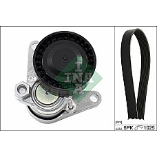 Set curea transmisie cu caneluri V-belts set with rollers fits. AUDI A1 A3 A4 ALLROAD B8 A4 ALLROAD B9 A4 B8 A4 B9 A5 A6 C7 A6 C SEAT LEON ST (5F8), Estate Van, 01.2013 - INA 529 0167 10