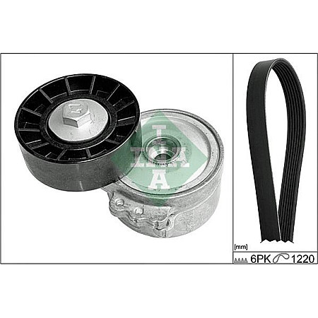 Set curea transmisie cu caneluri PEUGEOT 307 CC (3B), Sabrioleta, 03.2003 - 06.2009 INA 529 0105 10
