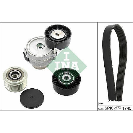Set curea transmisie cu caneluri LAND ROVER DISCOVERY SPORT (L550), Crossover, 09.2014 - INA 529 0518 20