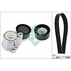 Set curea transmisie cu caneluri Multi-V-belt set with tensioner fits. OPEL ASTRA J ASTRA J GTC ASTRA K INSIGNIA A INSIGNIA A CO VAUXHALL INSIGNIA Mk II (Z18), Hatchback, 03.2017 - INA 529 0311 10