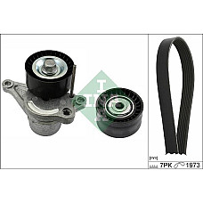 Set curea transmisie cu canel Multi-V-belt set with tensioner NISSAN NV400 PRIMASTAR OPEL MOVANO B VIVARO A RENAULT ESP OPEL VIVARO A (X83), Cadru de sprijin, 08.2001 - INA 529 0317 10