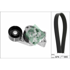 Set curea transmisie cu canel Multi-V-belt set with tensioner AUDI A2 SEAT CORDOBA IBIZA III SKODA FABIA I FABIA I PRAK SKODA FABIA I (6Y5), Combi, 04.2000 - 12.2007 INA 529 0378 10