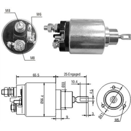 Solenoid, electromotor Electromagnet de pornire MAGNETI MARELLI 940113050052