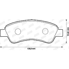 Set placute frana.frana disc Set de frana din ceramica Fata DS DS 3 CITROEN BERLINGO BERLINGO-MINIVAN C2 C3 AI PEUGEOT 206 SW (2E/K), Turism, 07.2002 - Jurid 573030JC