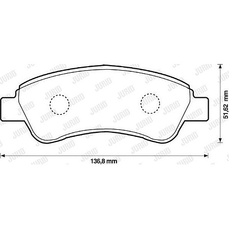 Set placute frana.frana disc Set de frana din ceramica Fata DS DS 3 CITROEN BERLINGO BERLINGO-MINIVAN C2 C3 AI PEUGEOT 206 SW (2E/K), Turism, 07.2002 - Jurid 573030JC