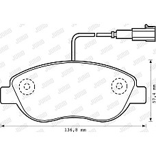 Set placute frana.frana disc Set de frana din ceramica Fata ABARTH 500 - 595 - 695 500C - 595C - 695C FIAT 500 FIAT STILO Multi (192_), Wagon, 01.2003 - 08.2008 Jurid 573075JC