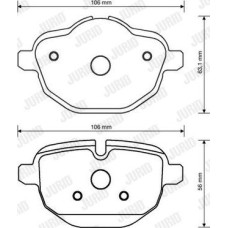 Set placute frana.frana disc Set de frana din ceramica Spate BMW 5 F10 5 F11 5 G30 F90 5 G31 6 GRAN TURISMO G3 BMW X3 (G01, F97), Crossover, 07.2017 - Jurid 573352JC
