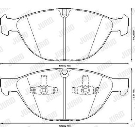 Set placute frana.frana disc Set de frana din ceramica Fata BMW X5 E70 X6 E71 E72 X6 F16 F86 3.0-4.8 10.06-07. BMW X5 - III (F15, F85), Crossover, 08.2013 - 07.2018 Jurid 573317JC