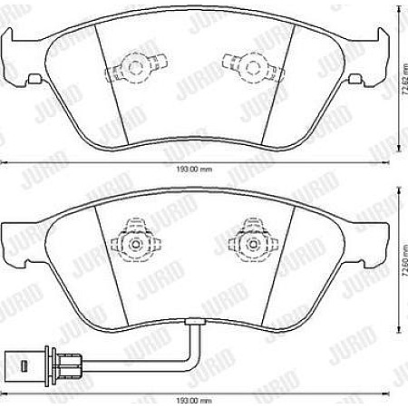 Set placute frana.frana disc Set de frana din ceramica Fata AUDI A6 C6 A8 D2 A8 D3 VW PHAETON 2.5D-6.0 06.00-0 AUDI A6/S6 III (4F2, C6), Sedan, 04.2004 - 08.2011 Jurid 573207JC