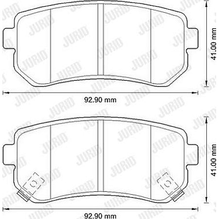 Set placute frana.frana disc Set de frana din ceramica Spate HYUNDAI ACCENT III ACCENT IV I30 SONATA V SONATA HYUNDAI i20 (PB, PBT), Hatchback, 08.2008 - Jurid 572590JC