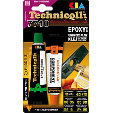 Adeziv universal epoxi Bej destinat pentru: universal 2x20ml timp de uscare o ora TECHNICQLL TE E-198 2 X 20ML