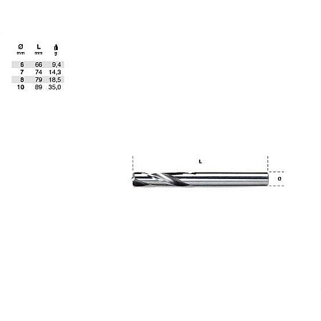 Freza Taietor pt imbinari cositorite si sudate diametru prindere: 8 mm diametru cap: 8 mm dl. 79 mm BETA BE423/8