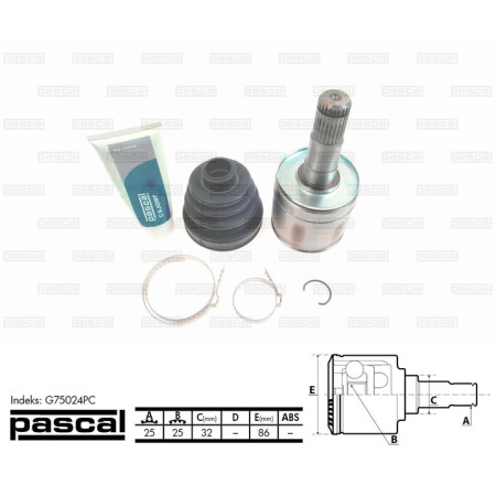 cap planetara MITSUBISHI PAJERO II (V3_W, V2_W, V4_W) PASCAL G75024PC