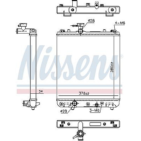 Radiator. racire motor Radiator motor se potriveste. SUZUKI IGNIS I 1.3-1.5 SUZUKI IGNIS I (FH), Crossover, 10.2000 - 12.2005 Nissens 64195