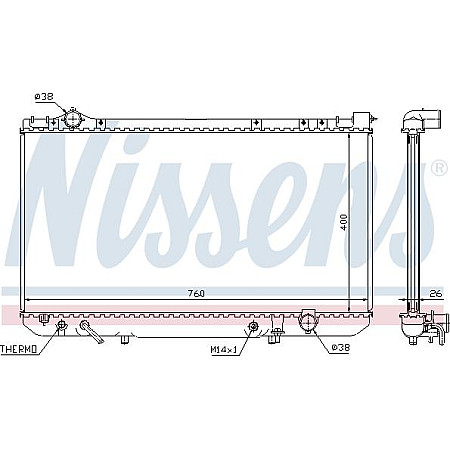 Radiator. racire motor Radiator motor se potriveste. LEXUS LS 4.0 LEXUS LS (_F1_), Sedan, 09.1989 - 12.1995 Nissens 64756