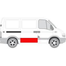 Fata usa Trusa de reparatii usi Spate-Usa glisanta strat partea inferioara inaltime 350mm NISSAN INTERSTAR OPEL M OPEL MOVANO (X70), Autobuz, 07.1998 - BLIC 6508-01-5088150P