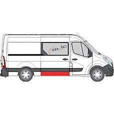 Fata usa Trusa de reparatii usi Spate-Usa glisanta strat partea inferioara model mediu - lung inaltime 190mm NISS OPEL MOVANO B (X62), Autobuz, 12.2010 - BLIC 6508-01-6089160P