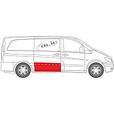 Fata usa Trusa de reparatii usi Spate-Usa glisanta strat partea inferioara 1-3 inaltime MERCEDES VIANO W639 VITO MERCEDES-BENZ VIANO (W639), Dubita, 09.2003 - BLIC 6508-01-3542151P