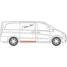 Fata usa Trusa de reparatii usi Spate-Usa glisanta Dreapta conducta partea inferioara MERCEDES VIANO W639 VITO - MERCEDES-BENZ VIANO (W639), Dubita, 09.2003 - BLIC 6508-01-3542171P