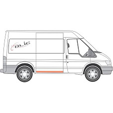 Fata usa Trusa de reparatii usi Spate-Usa glisanta Dreapta conducta partea inferioara FORD TRANSIT 01.00-04.13 FORD TRANSIT (FA_), Van, 01.2000 - 05.2006 BLIC 6508-01-2509170P