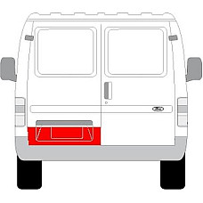 Fata usa Trusa de reparatii usi Spate Stanga strat partea inferioara inaltime 200mm FORD TRANSIT TRANSIT TOURNEO FORD TRANSIT (E_), Autobuz, 01.1991 - 09.1994 BLIC 6508-01-2515155P