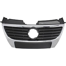 Grila radiator Grila frontala bord negre emblema mare crom-negru TUV VW PASSAT B6 1.4-3.6 03.05-10.11 -11.10 VW PASSAT (3C2), Sedan, 03.2005 - 12.2010 BLIC 6502-07-9540991Q