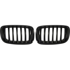 Grila radiator Arcul de gaz grilaj frontal Set 2 bucati negru-negru lucios BMW X5 E70 3.0-4.8 10.06-07.13 02.07-0 BLIC 6502-07-0096990KP
