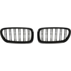 Grila radiator Arcul de gaz grilaj frontal Set 2 bucati M-PAKIET negru lucios se potriveste. BMW 5 F10 5 F11 1.6-4.4 06.09-02.17 BLIC 6502-07-0067993KP