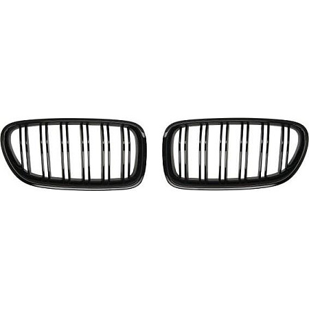 Grila radiator Arcul de gaz grilaj frontal Set 2 bucati M-PAKIET negru lucios se potriveste. BMW 5 F10 5 F11 1.6-4.4 06.09-02.17 BLIC 6502-07-0067993KP