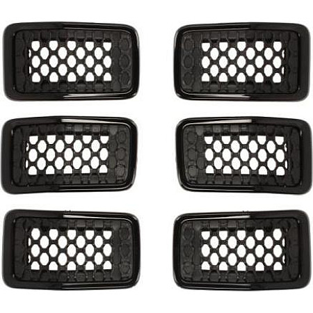 Grila radiator Arcul de gaz grilaj frontal set gri-negru JEEP CHEROKEE 2.0D-3.2 11.13- 01.18- BLIC 6502-07-3208993P