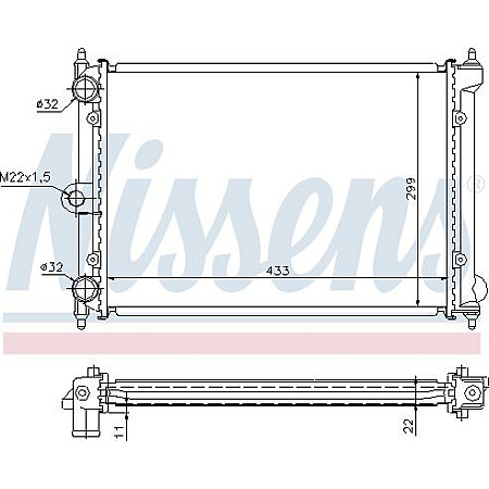 Radiator. racire motor Radiator motor Manual se potriveste. VW POLO POLO CLASSIC POLO II POLO-HATCHBACK 1.0-1.3 VW POLO (86CF), Hatchback Van, 08.1992 - 07.1994 Nissens 651721