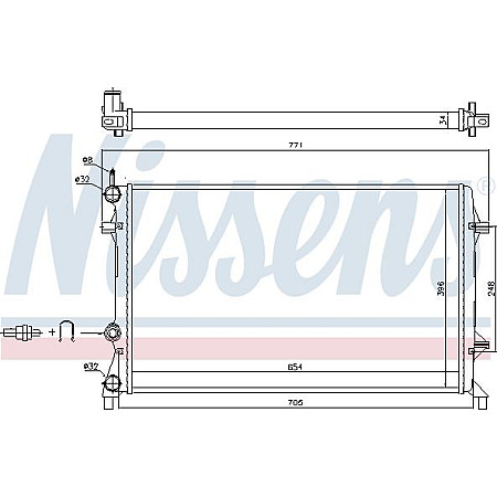 Radiator. racire motor Radiator motor Nissens 65321