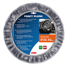 Husa volan din blana sintetica Fancy Plush -  36/42cm - Gri