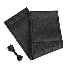 Husa volan piele Sport - Lampa - L -  37-39cm - Negru