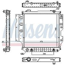 Radiator. racire motor Radiator motor Automat-Manual se potriveste. JEEP WRANGLER I WRANGLER II 2.4-2.5-4.0 JEEP WRANGLER II (TJ), Open Off-Road Vehicle, 08.1996 - 12.2008 Nissens 60993