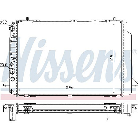 Radiator, racire motor AUDI 80 V (8C2, B4), Sedan, 09.1991 - 07.1995 Nissens 60466A