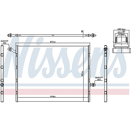 Radiator. racire motor Radiator motor lichid intercooler MERCEDES CLS C257 E A238 E C238 E W213 E ALL-TERRAIN S21 MERCEDES-BENZ VITO Mixto (Double Cabin) (W447), Furgon/Estate, 10.2014 - Nissens 606497