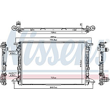 Radiator. racire motor Radiator motor se potriveste. AUDI A4 ALLROAD B9 A4 B9 A5 A6 C8 A7 Q5 Q7 VW TOUAREG 1.4-2.0H AUDI A4 V (8W2, 8WC, B9), Sedan, 05.2015 - Nissens 606573