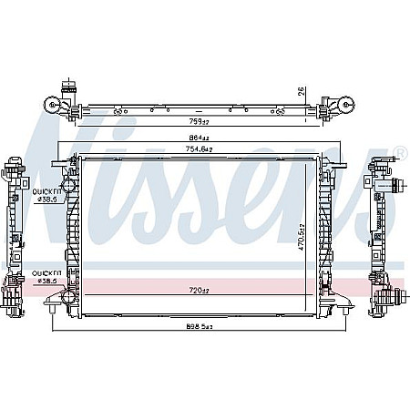 Radiator. racire motor Radiator motor se potriveste. AUDI A4 ALLROAD B9 A4 B9 A5 A6 C8 A7 Q5 Q7 VW TOUAREG 1.4-2.0H AUDI A7 (4KA), Sportback, 10.2017 - Nissens 606573