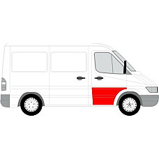 Fata usa Trusa de reparatii usi Fata Dreapta strat partea inferioara inaltime 640mm MERCEDES SPRINTER 2-T B901 B9 MERCEDES-BENZ SPRINTER 3-t (903), Autobuz, 01.1995 - 05.2012 BLIC 6015-00-3546124P