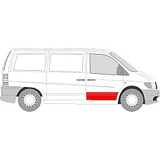 Fata usa Trusa de reparatii usi Fata Dreapta Panou de reparatii MERCEDES V 638-2 VITO W638 02.96-07.03 BLIC 6015-00-3541122K