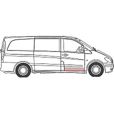 Fata usa Trusa de reparatii usi Fata Dreapta conducta MERCEDES VIANO W639 VITO - MIXTO W639 VITO W639 09.03- MERCEDES-BENZ VITO / MIXTO (W639), Van, 08.2003 - BLIC 6015-00-3542132P