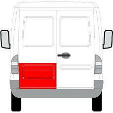 Fata usa Trusa de reparatii usi Spate Stanga strat partea inferioara 1-3 inaltime MERCEDES SPRINTER 2-T B901 B902 MERCEDES-BENZ SPRINTER 3-t (903), Autobuz, 01.1995 - 05.2012 BLIC 6016-00-3546151P