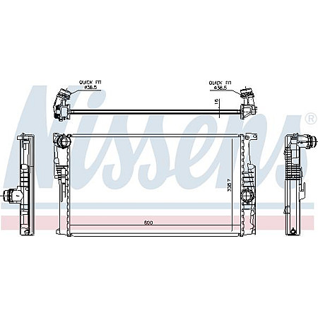 Radiator. racire motor Radiator motor Manual se potriveste. BMW 1 F20 1 F21 2 F22 F87 2 F23 3 F30 F80 3 F31 3 GRAN TURISMO F34 4 BMW 2 (F22, F87), Compartiment, 10.2012 - Nissens 60814