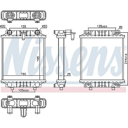 Radiator temperatura scazuta, intercooler AUDI A7 (4GA, 4GF), Sportback, 07.2010 - 05.2018 Nissens 60339