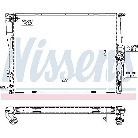 Radiator. racire motor Radiator motor Automat cu primele elemente potrivite se potriveste. BMW 1 E81 1 E82 1 E87 1 E88 3 E90 3 E BMW 3 - V (E90), Sedan, 02.2004 - 02.2012 Nissens 60786A