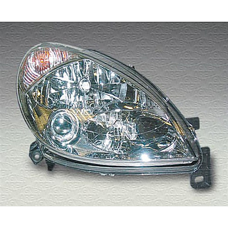Far Lampa frontala Stanga H1 H7 PY21W W5W electric cu motor halogen culoare insert cromat potriveste CITROEN XSARA PICASSO MAGNETI MARELLI 712428901129